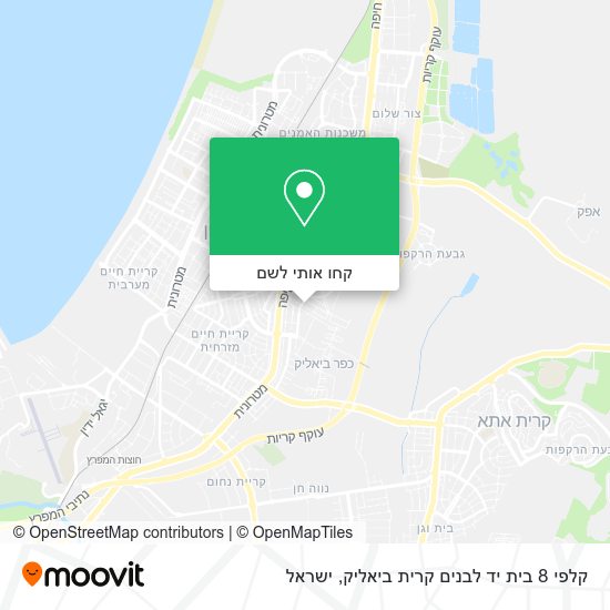 מפת קלפי 8 בית יד לבנים קרית ביאליק