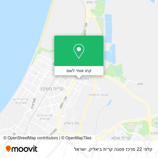 מפת קלפי 22 מרכז פסגה קרית ביאליק