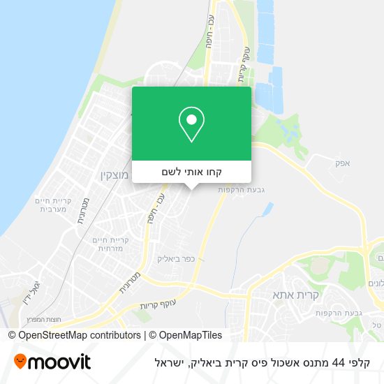 מפת קלפי 44 מתנס אשכול פיס קרית ביאליק