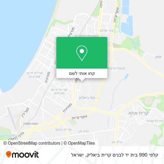 מפת קלפי 990 בית יד לבנים קרית ביאליק