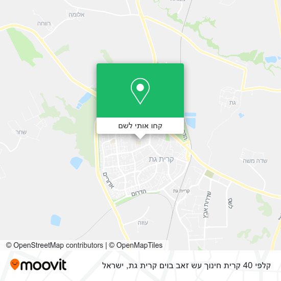 מפת קלפי 40 קרית חינוך עש זאב בוים קרית גת