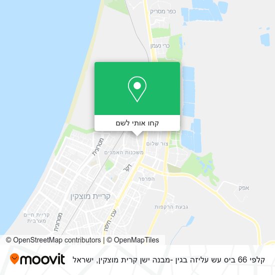 מפת קלפי 66 ביס עש עליזה בגין -מבנה ישן קרית מוצקין