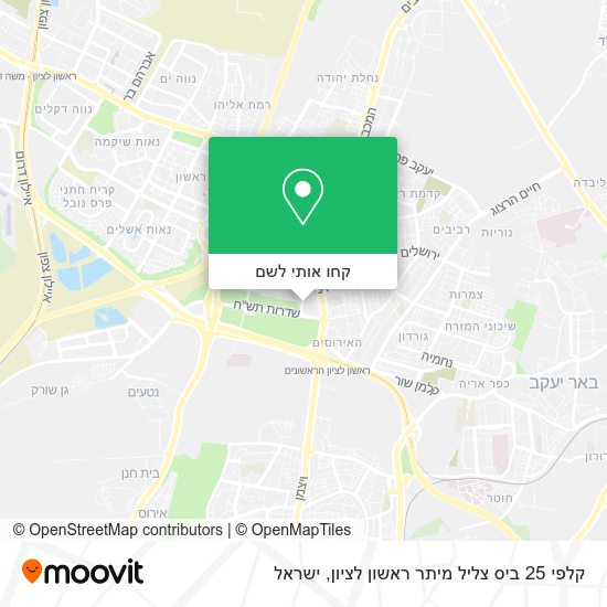 מפת קלפי 25 ביס צליל מיתר ראשון לציון