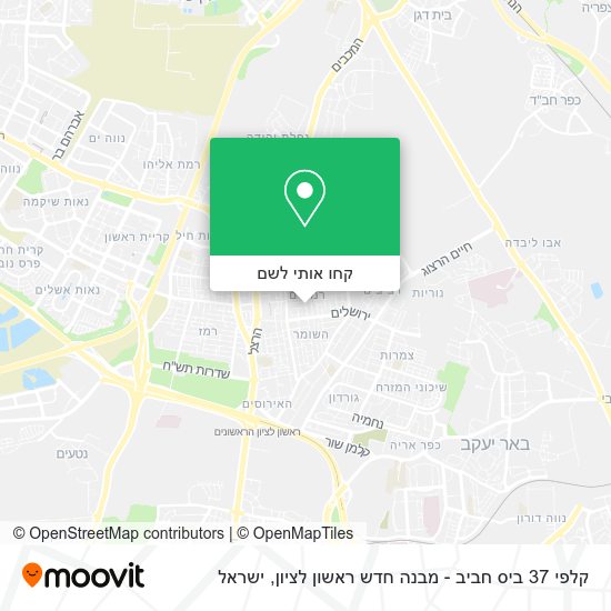 מפת קלפי 37 ביס חביב - מבנה חדש ראשון לציון