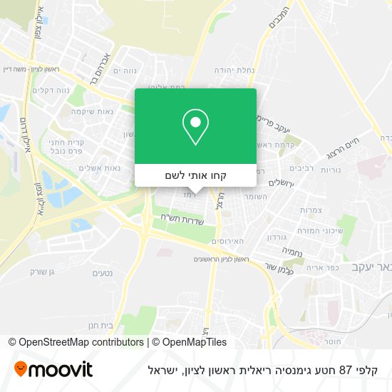 מפת קלפי 87 חטע גימנסיה ריאלית ראשון לציון