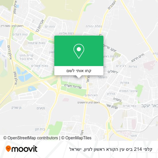 מפת קלפי 214 ביס עין הקורא ראשון לציון