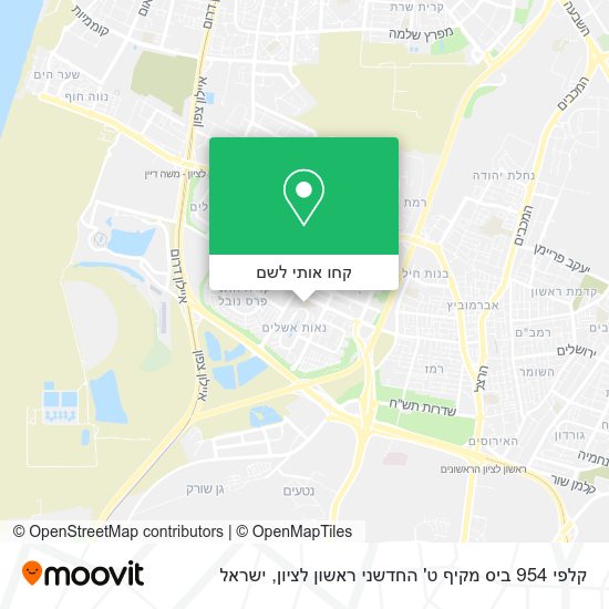 מפת קלפי 954 ביס מקיף ט' החדשני ראשון לציון