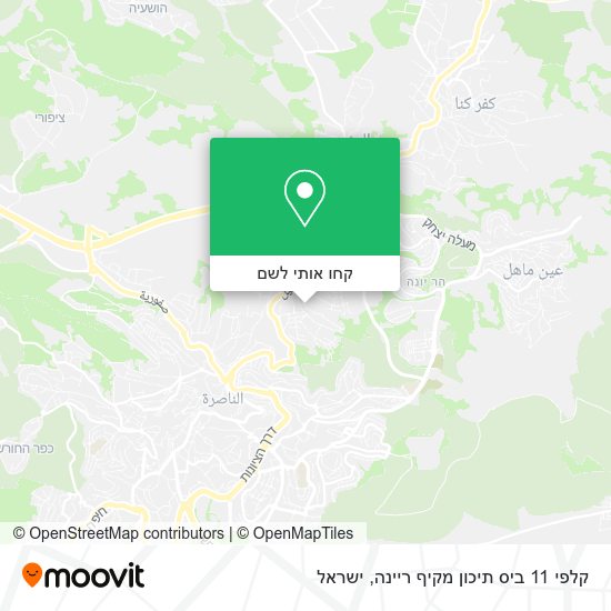 מפת קלפי 11 ביס תיכון מקיף ריינה