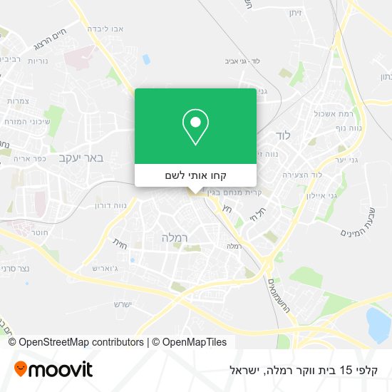 מפת קלפי 15 בית ווקר רמלה