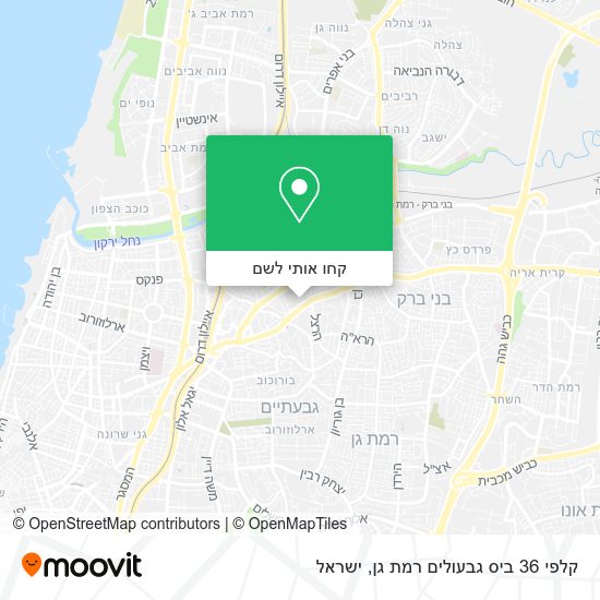 מפת קלפי 36 ביס גבעולים רמת גן