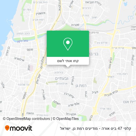 מפת קלפי 47 ביס אורה - מודיעים רמת גן