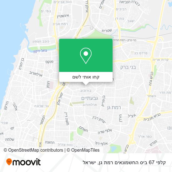 מפת קלפי 67 ביס החשמונאים רמת גן