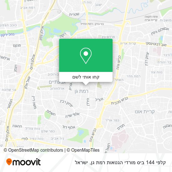 מפת קלפי 144 ביס מורדי הגטאות רמת גן