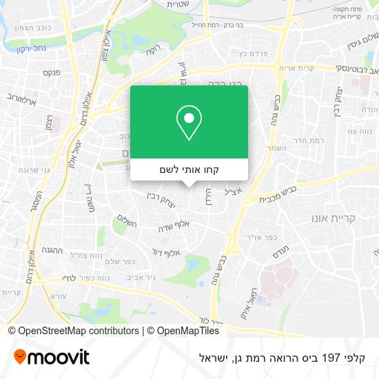 מפת קלפי 197 ביס הרואה רמת גן