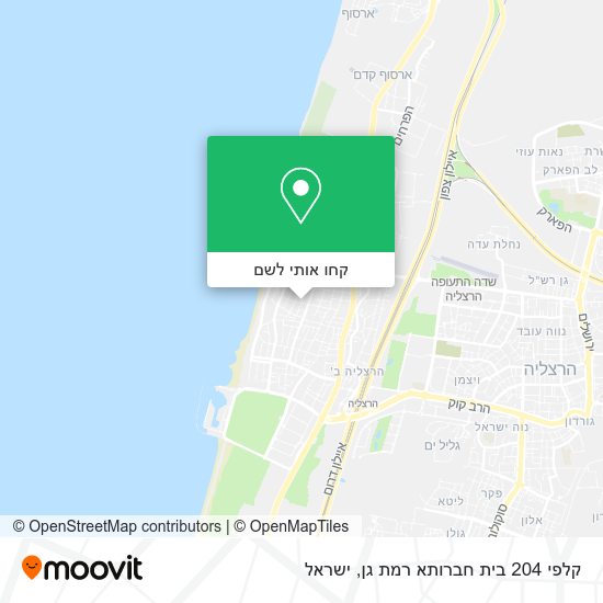 מפת קלפי 204 בית חברותא רמת גן