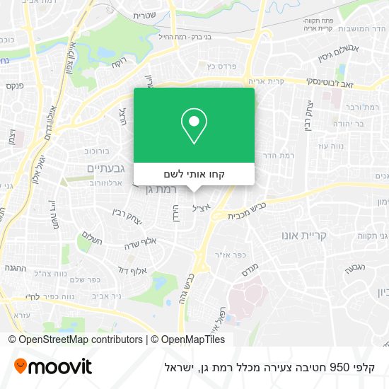 מפת קלפי 950 חטיבה צעירה מכלל רמת גן