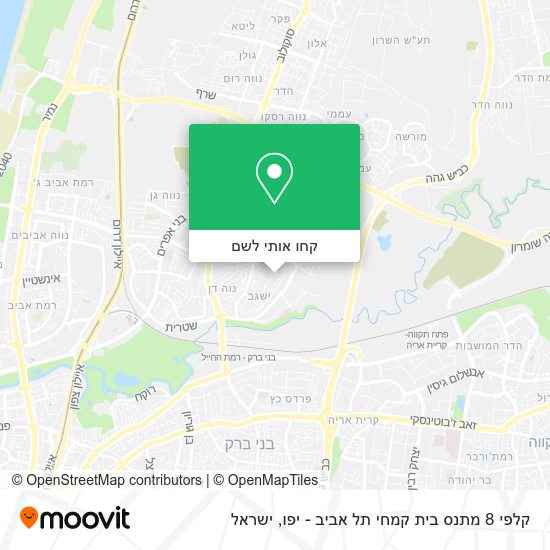 מפת קלפי 8 מתנס בית קמחי תל אביב - יפו