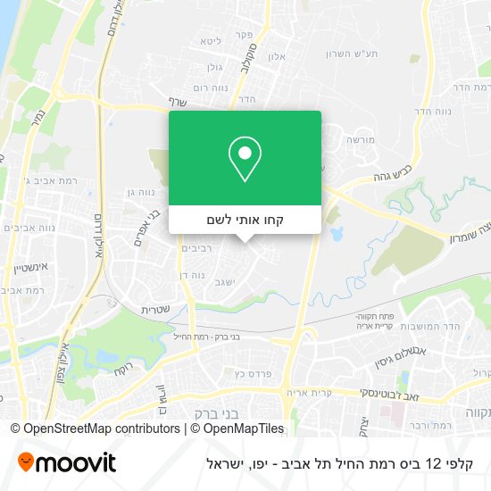 מפת קלפי 12 ביס רמת החיל תל אביב - יפו