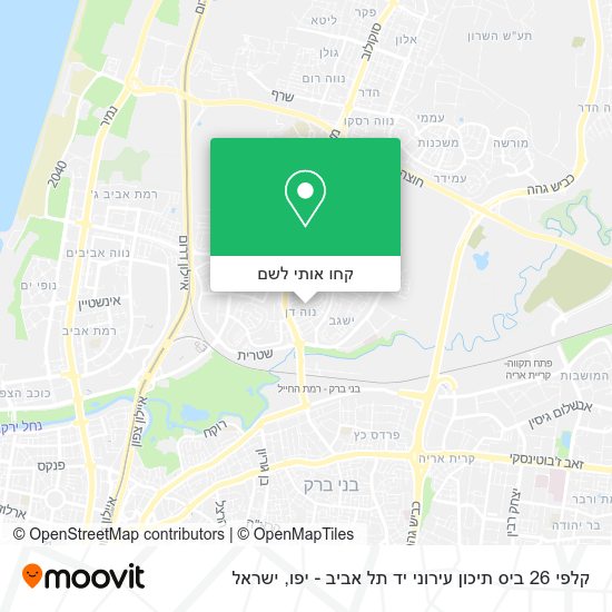 מפת קלפי 26 ביס תיכון עירוני יד תל אביב - יפו