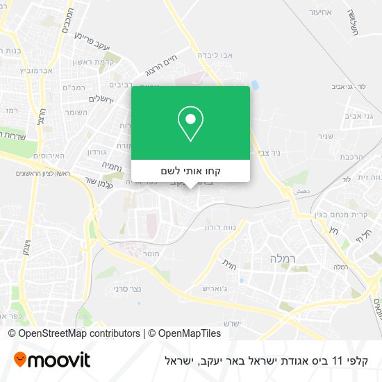 מפת קלפי 11 ביס אגודת ישראל באר יעקב