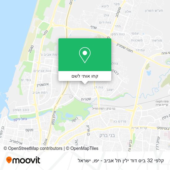 מפת קלפי 32 ביס דוד ילין תל אביב - יפו