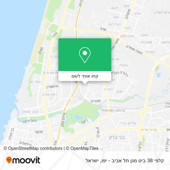 מפת קלפי 38 ביס מגן תל אביב - יפו