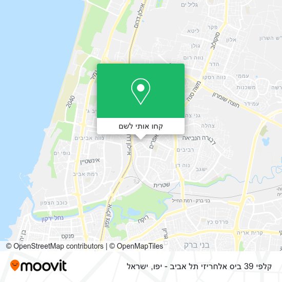 מפת קלפי 39 ביס אלחריזי תל אביב - יפו