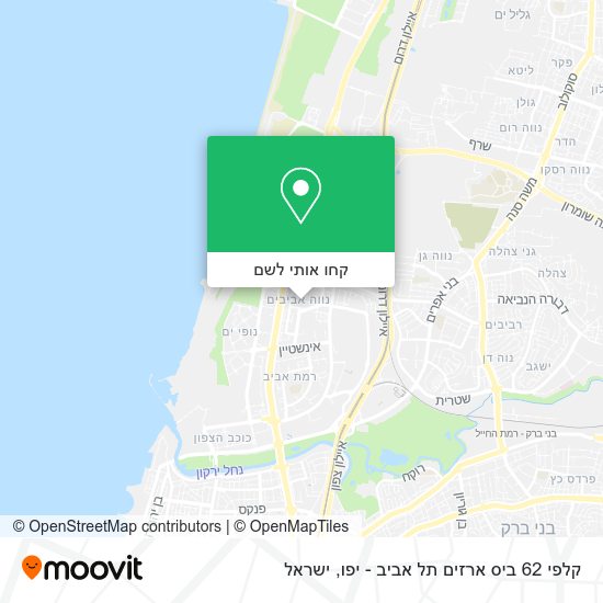 מפת קלפי 62 ביס ארזים תל אביב - יפו