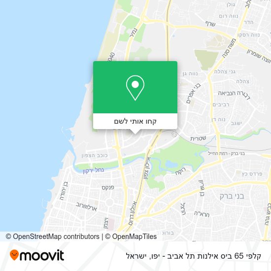 מפת קלפי 65 ביס אילנות תל אביב - יפו