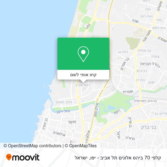 מפת קלפי 70 ביהס אלונים תל אביב - יפו