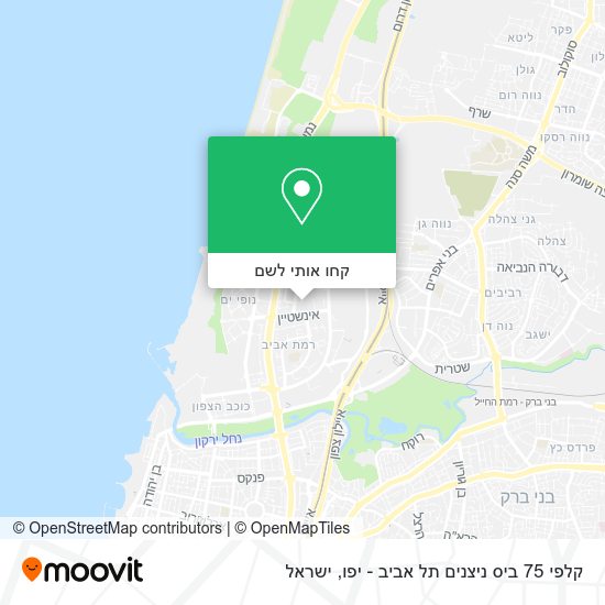 מפת קלפי 75 ביס ניצנים תל אביב - יפו