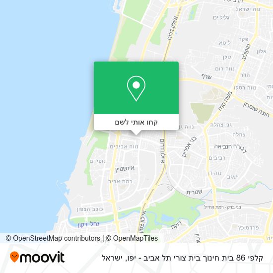 מפת קלפי 86 בית חינוך בית צורי תל אביב - יפו