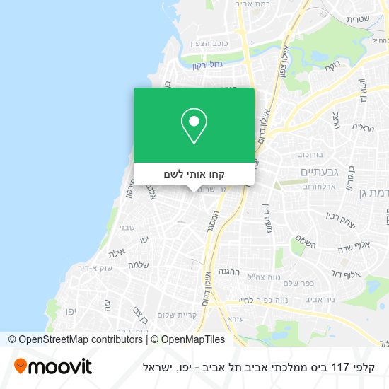 מפת קלפי 117 ביס ממלכתי אביב תל אביב - יפו