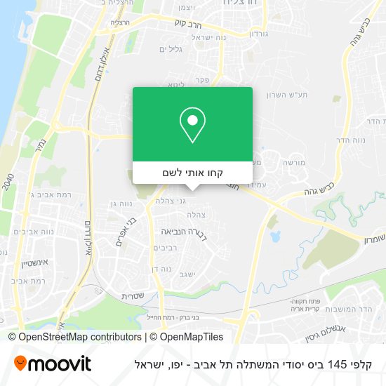 מפת קלפי 145 ביס יסודי המשתלה תל אביב - יפו