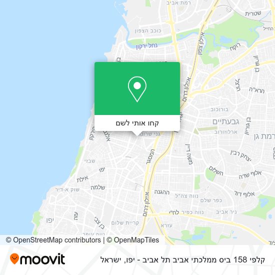 מפת קלפי 158 ביס ממלכתי אביב תל אביב - יפו