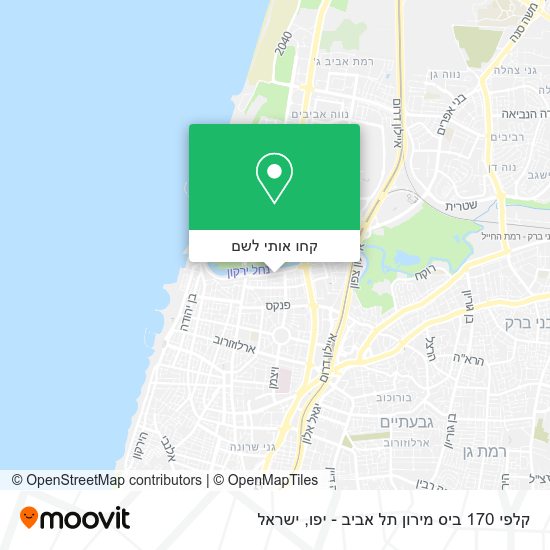 מפת קלפי 170 ביס מירון תל אביב - יפו
