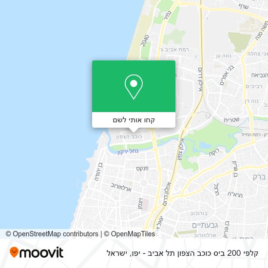 מפת קלפי 200 ביס כוכב הצפון תל אביב - יפו
