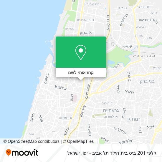 מפת קלפי 201 ביס בית הילד תל אביב - יפו