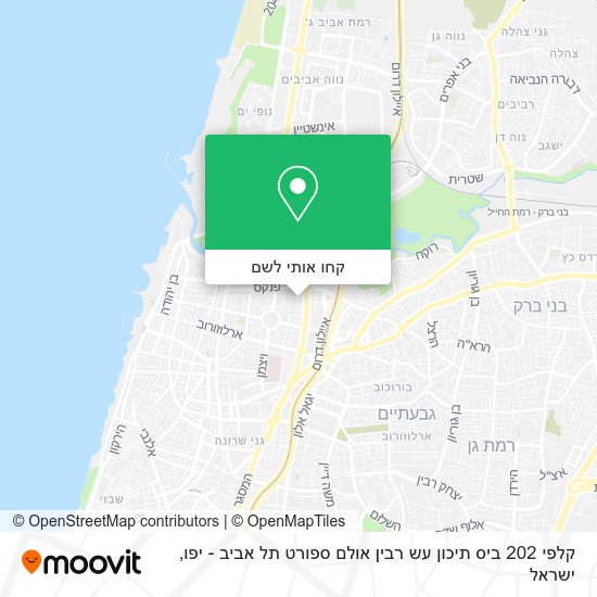 מפת קלפי 202 ביס תיכון עש רבין אולם ספורט תל אביב - יפו