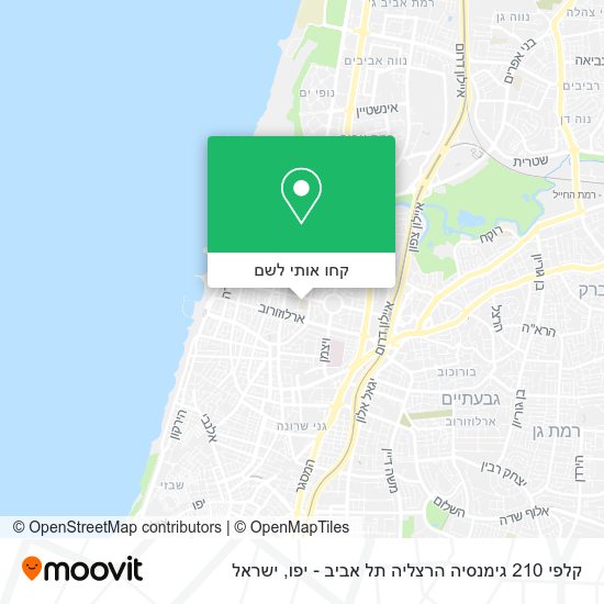 מפת קלפי 210 גימנסיה הרצליה תל אביב - יפו