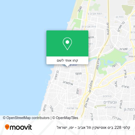 מפת קלפי 228 ביס אוסישקין תל אביב - יפו