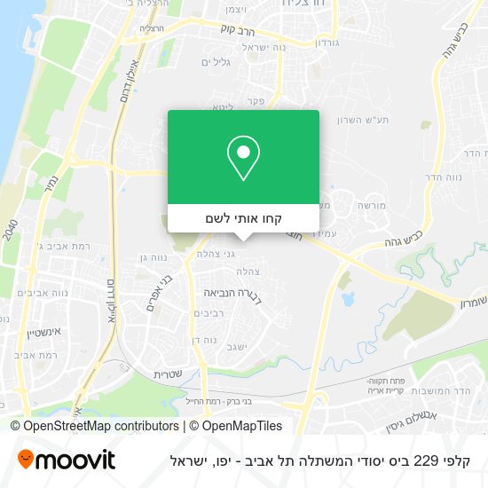 מפת קלפי 229 ביס יסודי המשתלה תל אביב - יפו