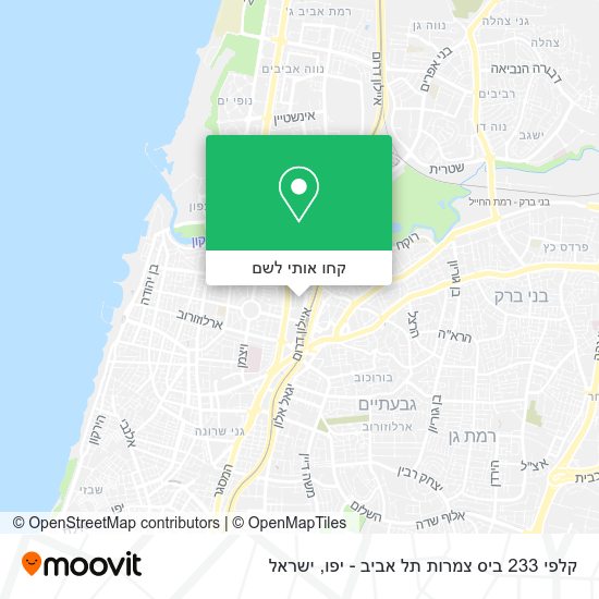 מפת קלפי 233 ביס צמרות תל אביב - יפו