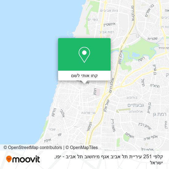 מפת קלפי 251 עיריית תל אביב אגף מיחשוב תל אביב - יפו