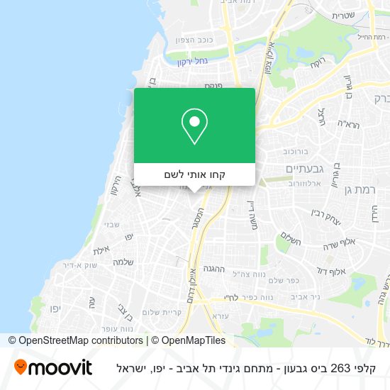 מפת קלפי 263 ביס גבעון - מתחם גינדי תל אביב - יפו