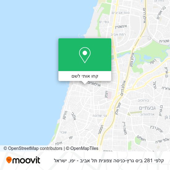 מפת קלפי 281 ביס גרץ-כניסה צפונית תל אביב - יפו