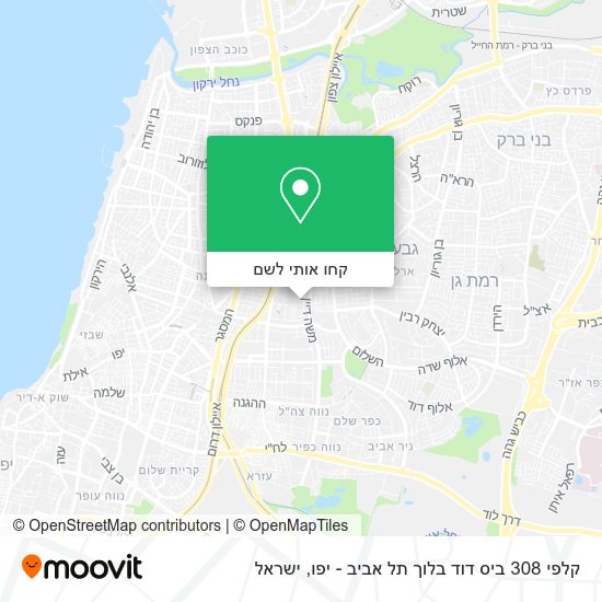 מפת קלפי 308 ביס דוד בלוך תל אביב - יפו