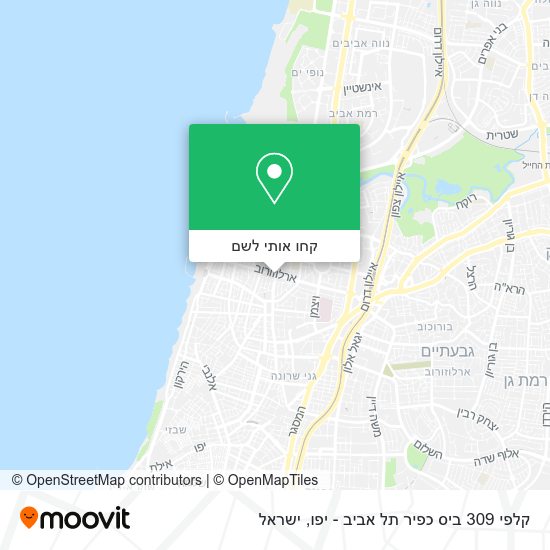 מפת קלפי 309 ביס כפיר תל אביב - יפו