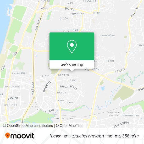 מפת קלפי 358 ביס יסודי המשתלה תל אביב - יפו