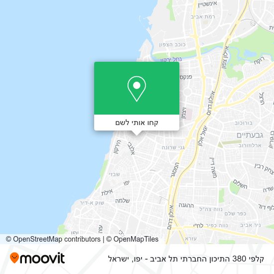 מפת קלפי 380 התיכון החברתי תל אביב - יפו